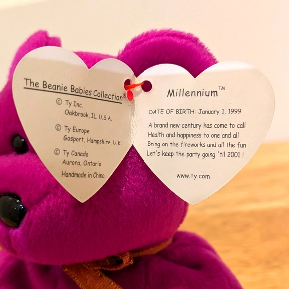 3/$30 Ty Millennium Bear Beanie Baby - Picture 7 of 8